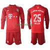 Maillot à Manches Longues FC Bayern Munich Thomas Muller 25 Domicile 2021-22 Pour Enfant